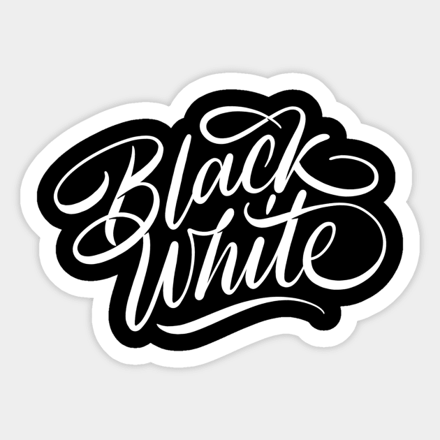 Black White Lettering Design Sticker by RieType Studio